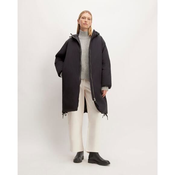 Everlane the long Re:Down puffer coat in black Size M - Picture 1 of 11